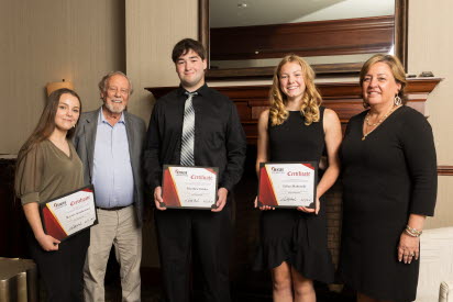 2025 High Foundation Scholarship Recipients: Kaycee Sontheimer; S. Dale High, Chairman of the Board, High Foundation; Matthew Crider; Lilian Mahonski; and Robin Stauffer, Executive Director, High Foundation